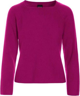 Bitte Kai Rand Cloud Cashmere Rib Bluse - Dames - Cashmere truien - Paars - XL - Kasjmier - Truien & Vesten
