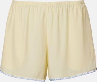Sir. Lace-trimmed silk shorts