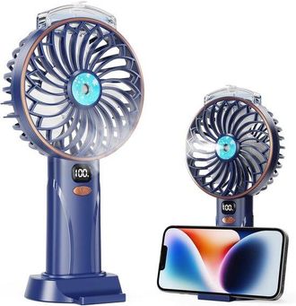 OEM Ventilador Nebulizador Usb Recargable Con 5 Velocidades, Pantalla Led Y Base Desmontable, Potente Y Silencioso