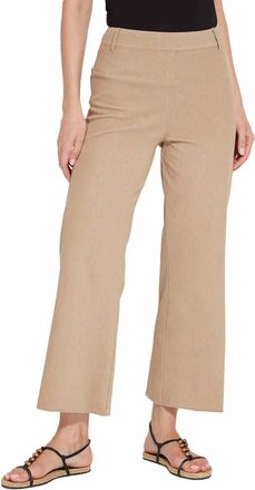 Lyssé High Waisted Wide Leg Pant In Tanned