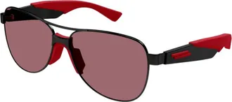 Bottega Veneta Mens Black Aviator Sunglasses BV1231S 004
