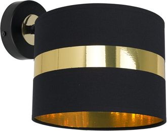 Milagro Aplique palmira negro/oro 1xE27 60W