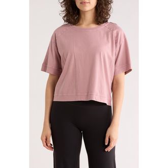 Zella Vintage Wash Boxy Tee in Pink Nostalgia at Nordstrom Rack, Size X-Large