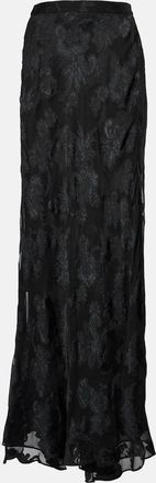 Etro Paisley satin maxi skirt