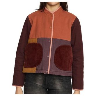 Selfhood Quilted Patchwork Jacket Freizeitjacke f&uuml;r Damen | rot