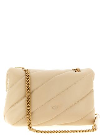 Pinko Love Puff Shoulder Bag - Beige