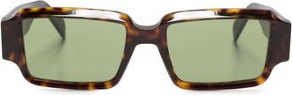 Retro Superfuture Astro rectangle-frame sunglasses - unisex - Acetate - 54 - Brown