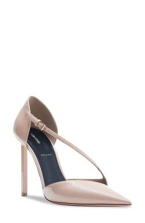 Tom Ford Stiletto Asymmetric Strap Pump in Beige at Nordstrom, Size 10.5Us