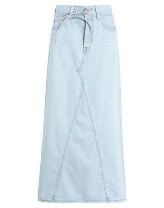 Levi's ICONIC LONG SKIRT BELT LIGHT INDIGO - WORN IN