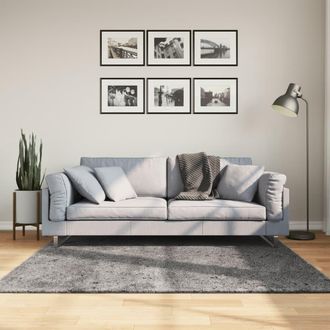 vidaXL Vidaxl Tappeto Pelo Corto Huarte Morbido Lavabile Antracite 160x160 Cm