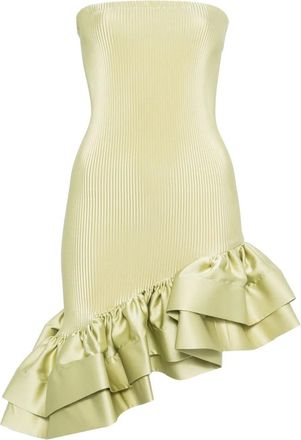 L&rsquo;Id&eacute;e Volant mini dress - women - Polyester - 8 - Green