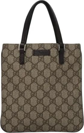 Gucci Pre-owned Leather gucci-bags - Dames - Vintage Shopper - Beige - ONE Size - Leer - Vintage