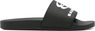 Balenciaga Sandali slides con ricamo - Nero