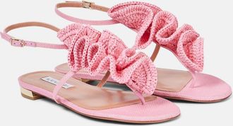 Aquazzura Sandali infradito Noches Tropicales in rafia