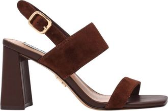 Steve Madden Sandalen - Dames - Sandalen met hakken - Bruin - 36 EU - Su&egrave;de - Schoenen