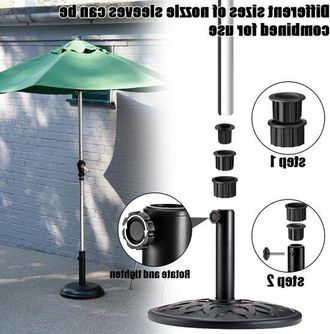OEM Juego De 8 Adaptadores Reductores Para Sombrillas - Accesorios Para Sombrillas De Exterior, Jard&iacute;n Y Patio