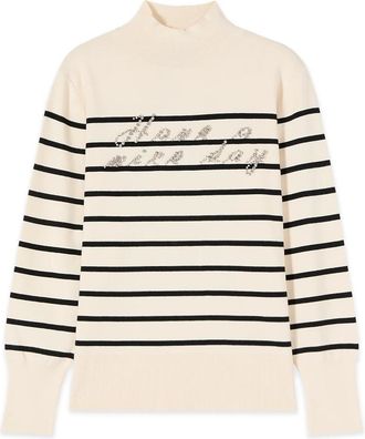 Oltre Trui met juweelborduring - Dames - Coltruien - Wit - S - Polyester - Truien & Vesten