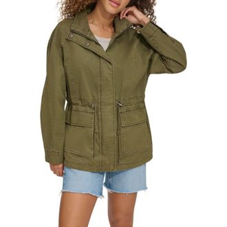 Levi's Cotton Hooded Jacket in Olive Night at Nordstrom Rack, Size X-Large