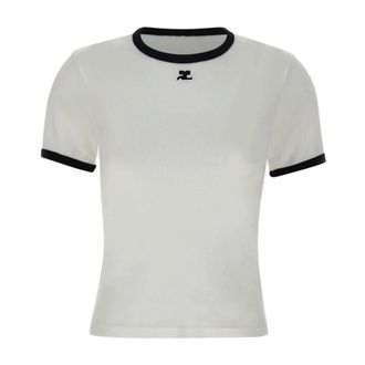 Courr&egrave;ges Dames, Tops, Wit, Maat: L