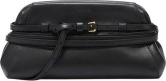 Moschino Tie Me Small Clutch Bag - Dames - Clutches - Zwart - ONE Size - Katoen - Tassen