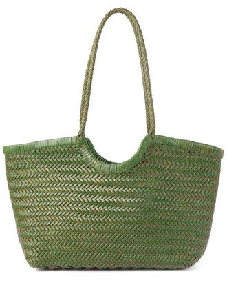 Tiffany & Fred Woven Leather Tote