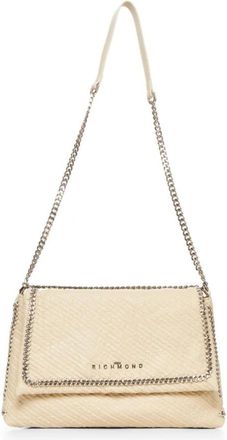 John Richmond Elegante schoudertas met ketting - Dames - Schoudertassen - Beige - ONE Size - Tassen