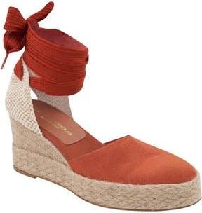 Andr&eacute; Assous Payton Espadrille Wedge in Brick Canvas at Nordstrom Rack, Size 11