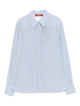 Max Mara Flirt gestreept blouse met knopen - Wit