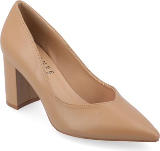 Journee Collection Collection Womens Wide Width SuperNatural Tru Comfort Foam SIMONNE Pumps Warm Shades