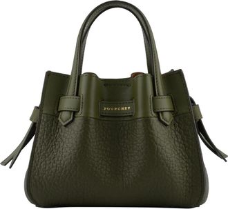 Pourchet Trianon Micro - Dames - Handtassen - Groen - ONE Size - Leer - Tassen