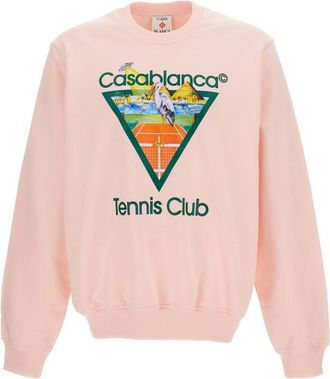 Casablanca Crewneck Sweatshirt - Heren - Sweatshirts - Roze - 2XL - Katoen - Hoodies & sweatvesten