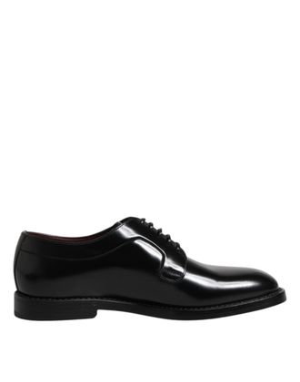 Dolce & Gabbana Black Calf Leather Lace Up Dress Mens Shoes