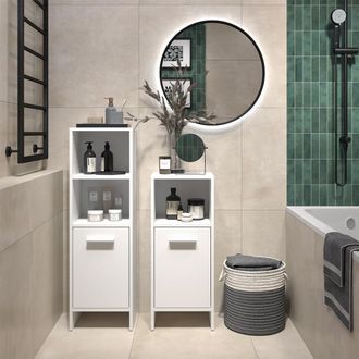 Vicco Conjunto De Muebles De Ba&ntilde;o Karli, Blanco, 2 Partes, Vicco