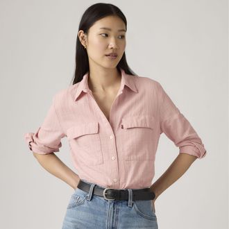 Levi's Doreen Utility Shirt - Womens - 2XS - Pink / Zephyr