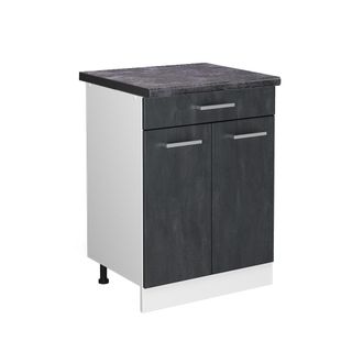 Vicco Mueble Bajo De Cocina R-line, Hormig&oacute;n Negro, 60 Cm Et Antracita