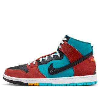 Nike x Diorr Greenwood SB Dunk Hi Decon QS Turquoise Blue Red FQ1775-400