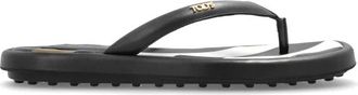 Tod's Leren slippers - Dames - Slippers - Zwart - 39 1/2 EU - Leer - Schoenen