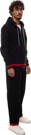 Kiton Gestructureerde katoenen tracksuit met logodetail - Heren - Trainingspakken - Blauw - 2XL - Katoen - Fitness
