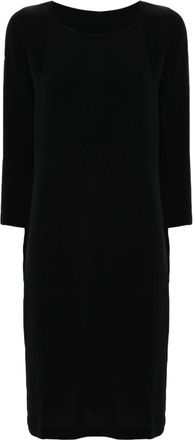Pr&iuml;vate 0204 ruched-detail midi dress - women - Silk - 3 - Black