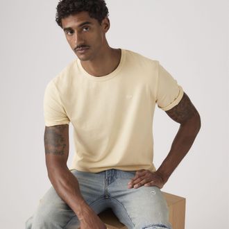 Levi's Original Tee - Mens - 2XL - Yellow / Garment Dye Pumice Stone