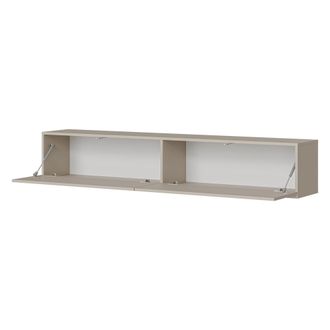 Dmora Soporte Tv Mocogno, Un Estante, 2 Puertas, Un Espacio, 180x32x32h Cm Beige