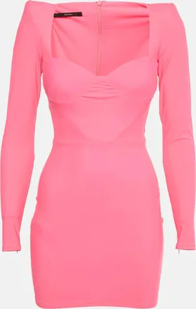 Alex Perry Pink Jersey Corset Mini Dress