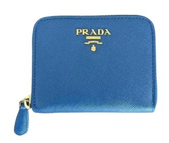 Prada Blue Saffiano Leather Purse - Small 4x3