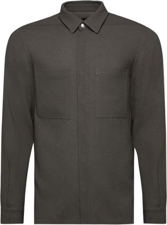 Rick Owens pocket-detail long-sleeve shirt - men - Fabric - 48 - Grey