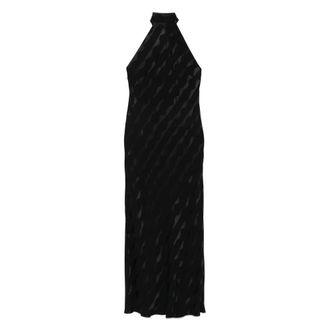 Rixo Maura Halterneck Jacquard Dress