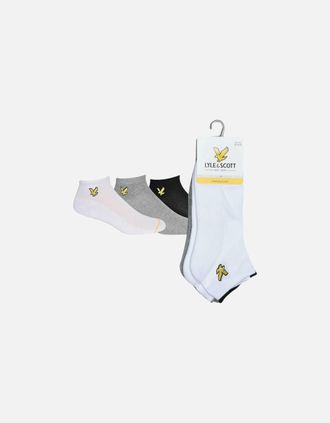 Lyle & Scott Mens Lyle and Scott Mens Ankle Socks Stretch Trainer 3X Pack Cotton Sports Socks 7-11 - White - Size: 7/7.5/8/8.5/9/9.5/10/10.5/11