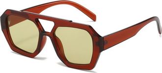 Generic Commuter Womens Vacation Outdoor Mens Sunglasses(Yellow)