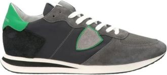 Philippe Model Leren Sneakers Tropez - Heren - Sneakers - Grijs - 41 EU - Katoen - Schoenen