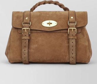 Mulberry alexa suede shoulder bag braided handle