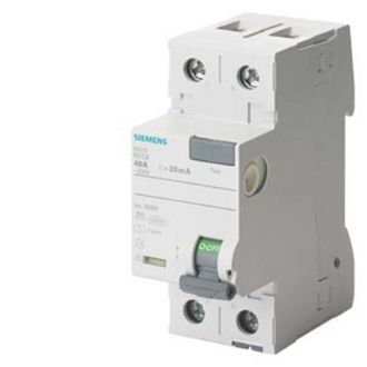 SIEMENS Interruptor Diferencial Tipo F 5sv3312-3, 2p, 25a, 30ma, 230v